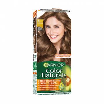 Стойкая крем-краска для волос Garnier Color Naturals с пятью маслами, 6 Ореховый, 110 мл Стойкая крем-краска для волос Garnier Color Naturals с пятью маслами, 6 Ореховый, 110 мл