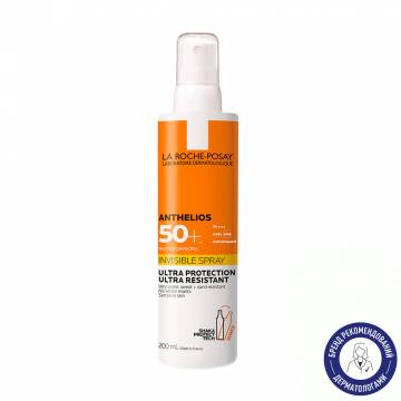 Ультралегкий солнцезащитный спрей для лица и тела La Roche-Posay Anthelios Invisible Spray SPF50+, 200 мл Ультралегкий солнцезащитный спрей для лица и тела La Roche-Posay Anthelios Invisible Spray SPF50+, 200 мл