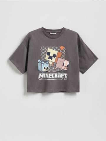 Reserved - Бавовняна футболка Minecraft - темно-сірий - 515FT-90X Reserved - Бавовняна футболка Minecraft - темно-сірий - 515FT-90X