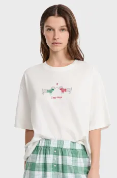 Женская белая футболка PERLA Белый XS Etam 6556120