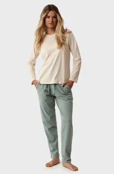 Женская пижама (лонгслив, брюки) Разноцветный S Atlantic NLP-502