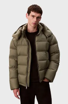 Мужской оливковый пуховик  QUILTED DETACHABLE Оливковый S Calvin Klein LV04RD508G