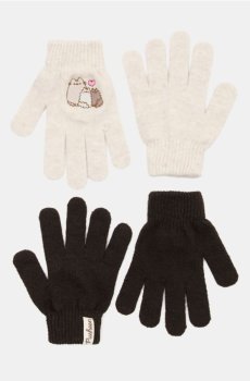 Рукавички з вишивкою Pusheen the Cat 2 pack - бежевий