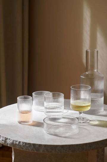 Набор стаканов ferm LIVING Ripple Glasses 4 шт Набор стаканов ferm LIVING Ripple Glasses 4 шт