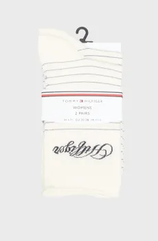 Женские белые носки (2 пары) STRIPE Белый 35-38 Tommy Hilfiger 701236455
