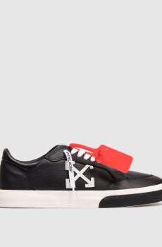 Черные кожаные кроссовки Vulc с логотипом