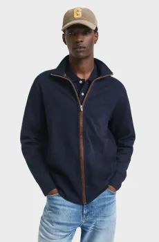 Мужская темно-синяя спортивная кофта SACKER RIB FULL ZIP Синий S Gant 2028042