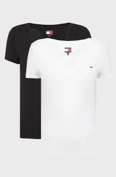 Женская футболка (2 шт) TJW 2PACK V-NECK TEE Разноцветный XS Tommy Jeans DW0DW21367