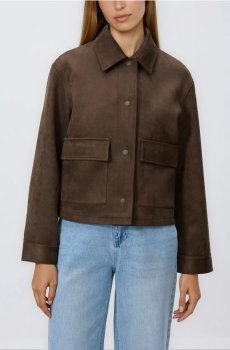 Reserved - Куртка зі штучної замші - пильно-коричневий - 952JM-98X