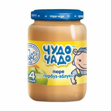 Детское фруктовое пюре Чудо-Чадо Яблоко и тыква, от 4 месяцев, 170 г Детское фруктовое пюре Чудо-Чадо Яблоко и тыква, от 4 месяцев, 170 г