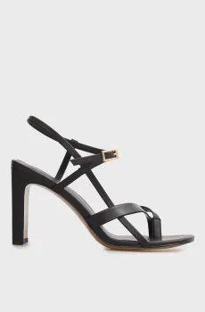 Женские черные кожаные босоножки Victoria Черный 38 PRPY PRSLT1422W