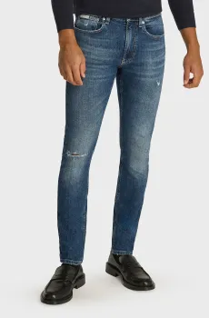 Мужские темно-синие джинсы SLIM Синий 34-32 Calvin Klein Jeans J30J326506