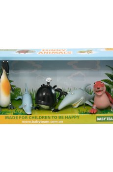 Детский набор игрушек-фигурок Baby Team Океан, от 3 лет, 12*28.5*11 см, 5 шт (8833)