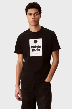 Мужская черная футболка WHOLESALE JEANS GRAPHICS Черный L Calvin Klein Jeans LV14RF807G