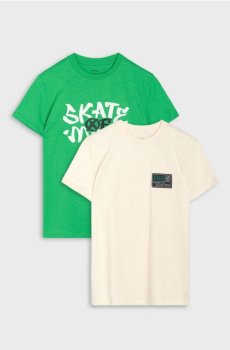 Набір бавовняних футболок з коротким рукавом 2 pack - різнобарвний