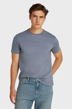 Мужская синяя футболка RAISED EDITORIAL Синий XL Calvin Klein K10K114172