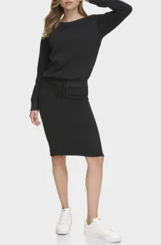 Женское черное платье Черный M DKNY DP3D4828