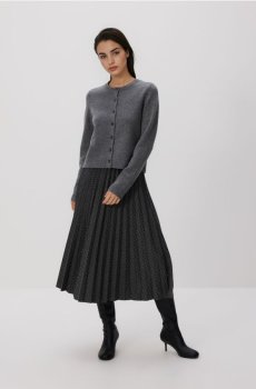 Reserved - Спідниця з аплікацією - темно-сірий - YT119-90X