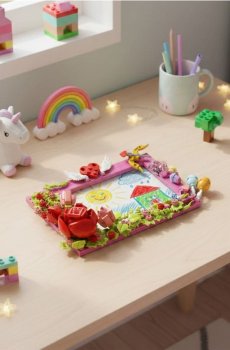 Рамка для фото з конструктора - пастельний рожевий