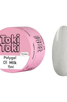 Полигель для моделирования ногтей Toki Toki Polygel 01 Milk, 15 мл