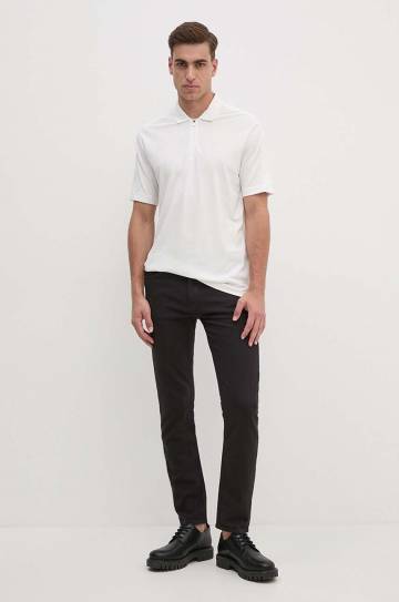 Хлопковое поло Armani Exchange цвет белый с аппликацией 6DZFLC ZJM5Z Хлопковое поло Armani Exchange цвет белый с аппликацией 6DZFLC ZJM5Z