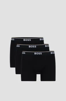 Мужские черные боксеры (3 шт) Черный S BOSS 50475282;001