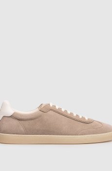 Бежевые замшевые кроссовки