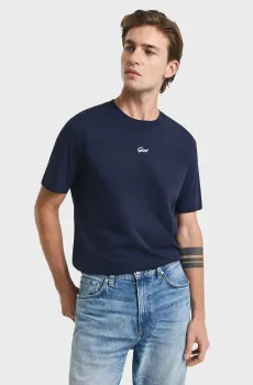 Мужская темно-синяя футболка SMALL GRAPHIC Синий M Gant 2003343