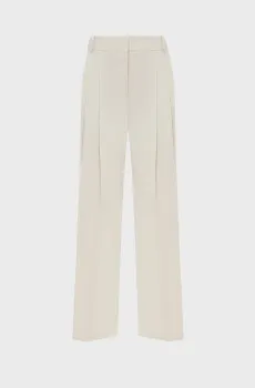 Женские бежевые брюки COTTON BLEND WIDE LEG Бежевый 36 Calvin Klein K20K207079