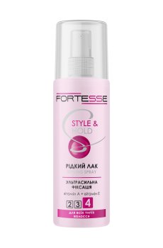 Жидкий лак для волос FORTESSE Professional Style & Hold ультрасильной фиксации, 150 мл