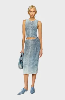 Женское голубое платье M-TARYN Голубой S Diesel A12423 0CHAQ