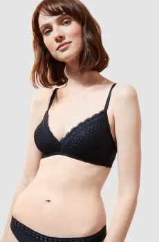 Женский черный бюстгальтер с треугольной чашкой CHERIE CHERIE Черный 75C Etam 6520364