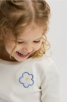 Reserved - Футболка, оздоблена вишивкою - кремовий - 896HT-01X