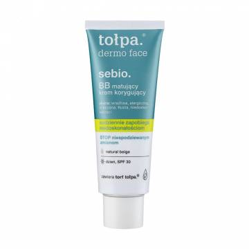 Матирующий BB-крем для лица Tolpa Dermo Face Sebio. SPF 30, Natural Beige, 40 мл Матирующий BB-крем для лица Tolpa Dermo Face Sebio. SPF 30, Natural Beige, 40 мл
