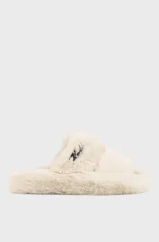 Женские белые тапочки Белый 38-39 Karl Lagerfeld KL80674;WF1