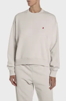 Женский светло-серый свитшот Серый S Replay W3461C.000.23802