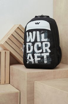 Wildcraft Unisex Black & White Brand Logo Printed Backpack LP 10