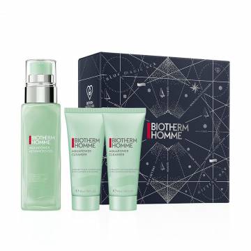 Мужской набор для лица Biotherm Homme Aquapower (гель для умывания, 2*40 мл + гель для лица, 75 мл) Мужской набор для лица Biotherm Homme Aquapower (гель для умывания, 2*40 мл + гель для лица, 75 мл)