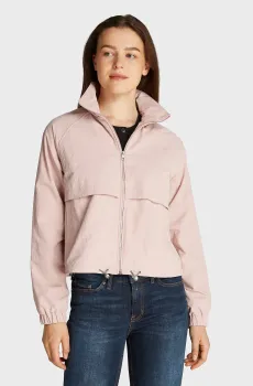 Женская розовая ветровка SHORT NYLON WINDBREAKER Розовый XS Tommy Hilfiger WW0WW44428