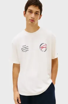 Мужская белая футболка RLX SIGN CIRCLE Белый S Tommy Jeans DM0DM22535