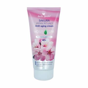 Антивозрастной крем для лица и тела Belle Jardin Home Spa Sakura Japan Rituals 40+, 200 мл Антивозрастной крем для лица и тела Belle Jardin Home Spa Sakura Japan Rituals 40+, 200 мл