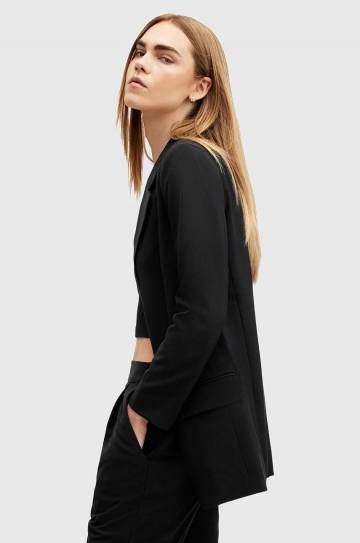 Пиджак AllSaints ALEIDA TRI BLAZER цвет чёрный без замка однотонный W008QZ Пиджак AllSaints ALEIDA TRI BLAZER цвет чёрный без замка однотонный W008QZ