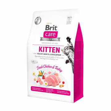 Сухой корм для котят Brit Care Kitten со свежей курицей и индейкой, 400 г Сухой корм для котят Brit Care Kitten со свежей курицей и индейкой, 400 г