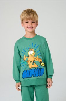 Блузка з принтом Garfield - зелений