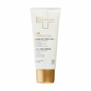 Дневной крем для лица DermEden Day Protocol 4in1 Day Cream Dry Skin, SPF 50, 50 мл Дневной крем для лица DermEden Day Protocol 4in1 Day Cream Dry Skin, SPF 50, 50 мл