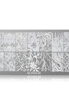 Пластина для стемпинга Gloss 06, 6*12 см (312406)