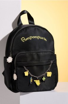 Рюкзак з ланцюжком і підвісками PomPomPurin - чорний