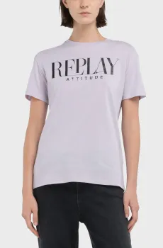 Женская сиреневая футболка Сиреневый S Replay W3566R.000.20994