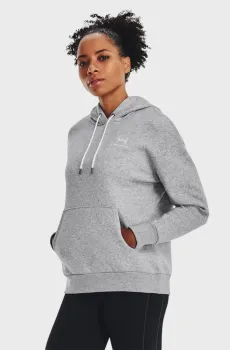 Женское серое худи Essential Fleece Hoodie Серый S Under Armour 1373033-011