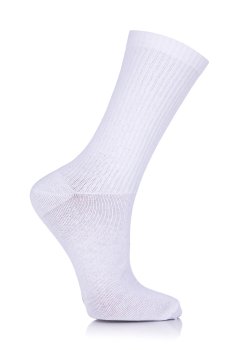 Носки женские AmiGA высокие, спорт, белые, размер 23-25